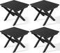 SERWALL Folding Outdoor Side Table Set of 4, Small Adirondack Side Table by SERWALL