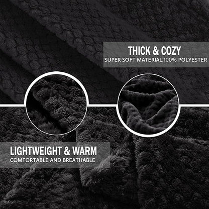 Exclusivo Mezcla Large Waffle Fleece Throw Blanket - Image 4