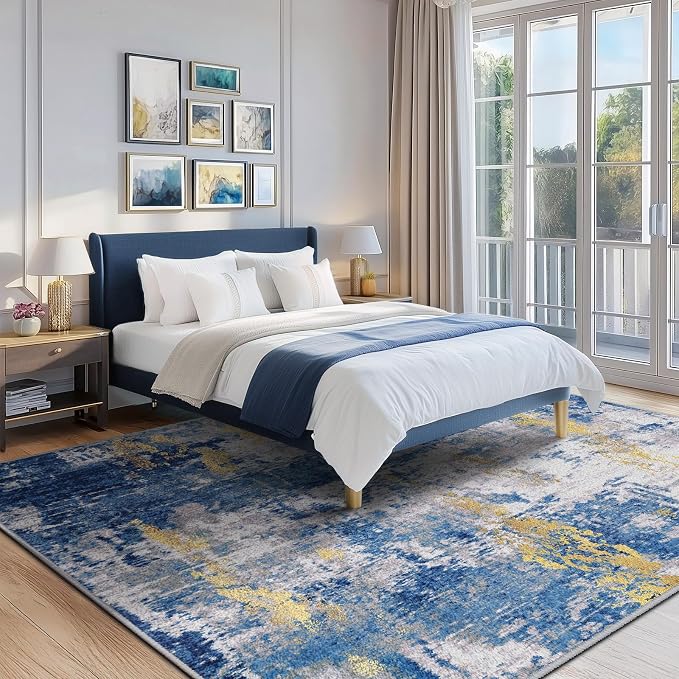 RELEANY Washable 9'x12' Abstract Area Rug - Image 6