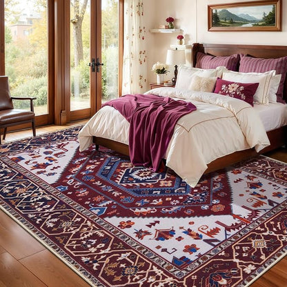 SERISSA 5x7 Washable Non Slip Boho Area Rug - Image 3