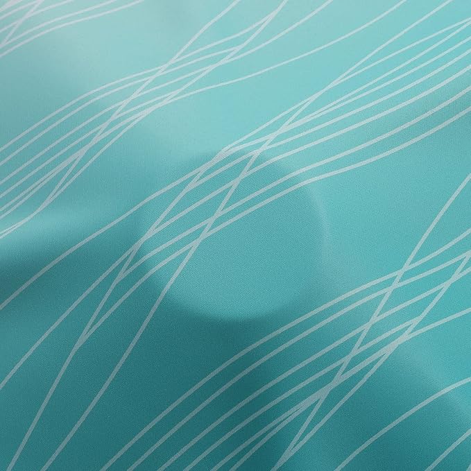 Teal and Grayish White Ombre Blackout Curtains Living Room 102 Inches Long | - Image 8