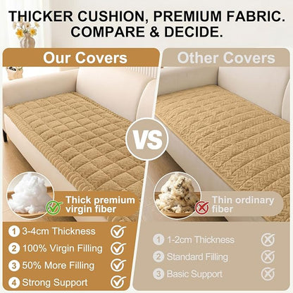 Smiry Couch Cover for Dogs, Non Slip Fuzzy Pet Sofa Arm Covers Washable | Sofa - Image 4