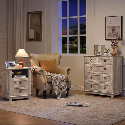 Joaxswe Farmhouse 5 Drawer Dresser - Image 8