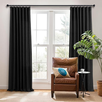 Pitalk 102 Inch Long Curtains Black - Image 6