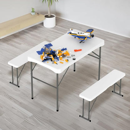 VINGLI Picnic Table Set with 2 Benches, 6 Feet Camping Table Chair Set - Image 9