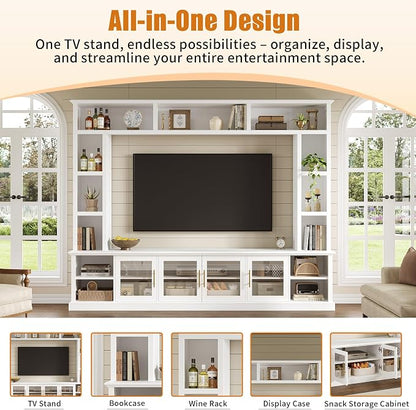 Merax 95" Entertainment Center for TVs up to 80", All-in-One TV Stand - Image 4