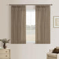 Light Brown Linen Pleated Light Filtering Country Curtains 45 Inch Length | by Twodrapes