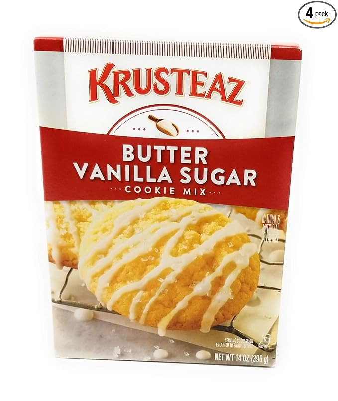 Krusteaz Cookie Mix, Butter Vanilla Sugar Cookie Mix, 14 Ounce Box (Pack of 4)