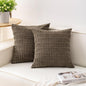 Aegero Pack of 2 Corduroy Decorative Throw Pillow Covers 24x24 Inch by Unknown