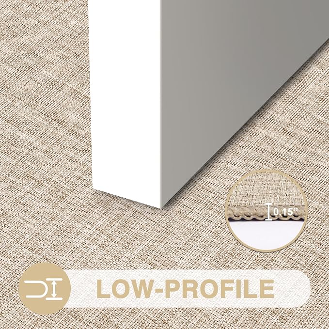 Ultra Thin Indoor Door Mat 17"x29", Non Slip Door Mat, Khaki | Low-Profile - Image 6