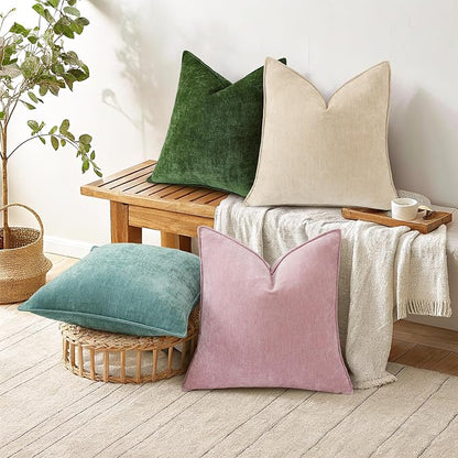 decorUhome Summer Couch Throw Pillow Covers 18x18 Set of 2, Decorative Soft - Image 7