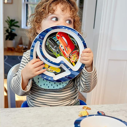 The First Years Disney/Pixar Cars Dinnerware Set - Toddler Plates and Toddler Utensils - 4 Count