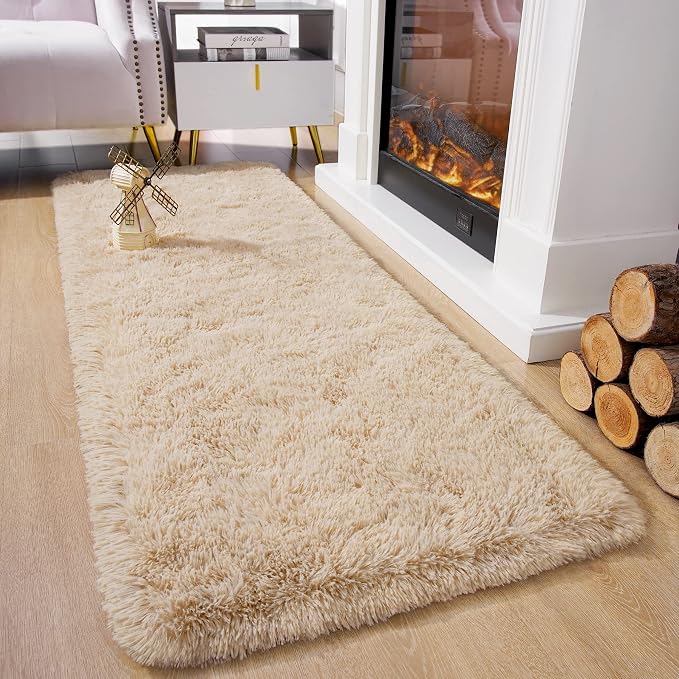 Chicrug Soft Runner Rug for Bedroom Living Room Plush Fluffy Rug 2x6 | Shag - Image 2