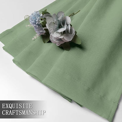 Tollpiz Sheer Curtains Linen Textured Bedroom Curtain Sheers Light Filtering - Image 7