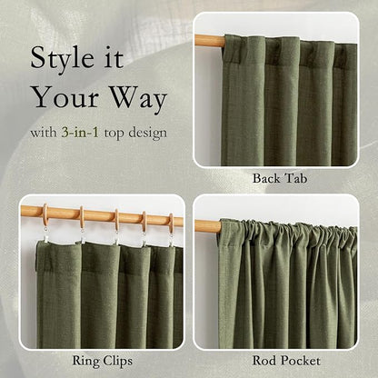 MYSKY HOME Short Semi Sheer Curtains - Image 4