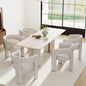 RIVOVA Modern Barrel Dining Chairs Set of 5, PU Leather Upholstered Accent Side by RIVOVA
