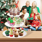 Hoedia 3 Tier Cupcake Stand Tower, Plastic White Cup Cake Holder for Dessert stands, Tiered Serving Tray for Tea Party, Birthday Party, Wedding Decor and Baby Shower(Round)