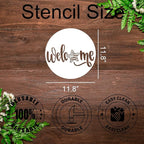 Patriotic Welcome Stencils 4th of July Stencil Independence Day Stencils for Painting on Wood Door Hanger Porch Sign Decor