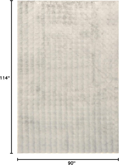 nuLOOM Jeni Grey Checkered Washable Area Rug - Image 2