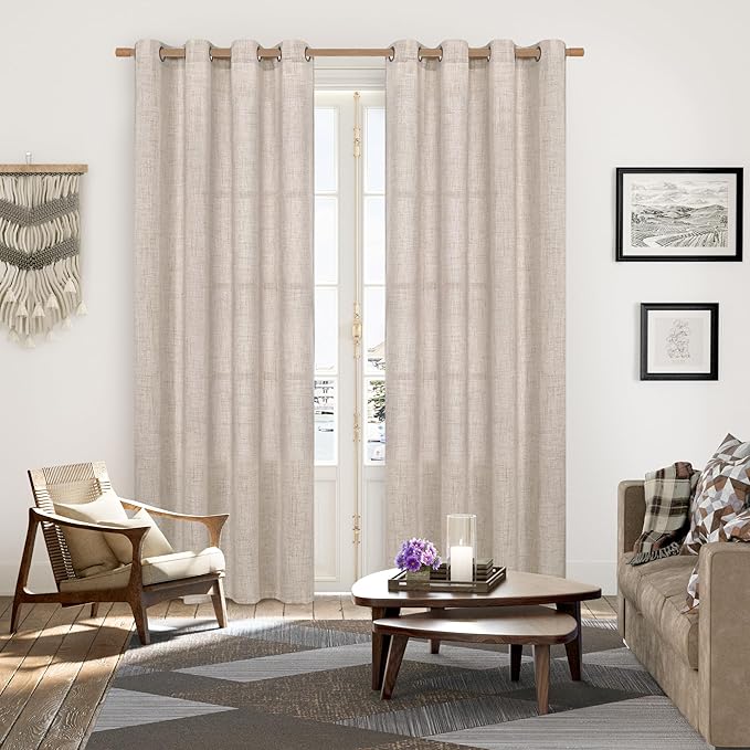 YoungsTex Linen Curtains 80 Inch Length - Image 2