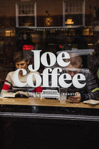 Joe Coffee Company, Half Decaf Half Regular Coffee Beans, Medium Roast, Chemical Free Decaffeination Process, Whole Bean, 12 oz Bag