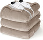 Bedsure Heated Blanket Queen Size, Dual Control Electric Blanket, Taupe | by Unknown
