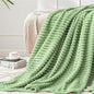 BEDELITE 3D Ribbed Apple Green Fleece Throw Blanket by BEDELITE