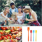 4PCS Silicone Basting Pastry Brush, Kaloo Kitchen Cooking Brush for Food Butter Oil BBQ Sauce Baking, Heat Resistant & Dishwasher Safe (Stylish Dog Pattern)