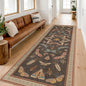 Orange Brown Hallway Runner Rug 2'6"x12', Soft Low Pile Non Slip Carpet by HazoHaus