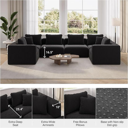 Novilla 70.8" Modular Sectional Sofa, Modern Cloud Sectional Couch - Image 7