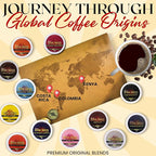 InfuSio Coffee Pods Variety Pack – 96 Count, 12 Crafted Medium & Dark Roast Blends and Artisan-Inspired Flavors Like Bourbon Pecan & Butter Toffee, Revival Roaster Collection, Compatible with Keurig 2.0 Brewers