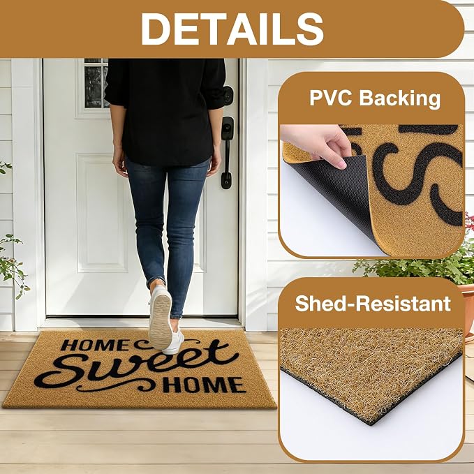 OLANLY Front Door Mat, Low Profile Doormat, Stain and Fade Resistant, - Image 5