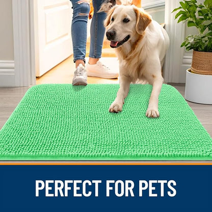 OLANLY Dog Door Mat for Muddy Paws 24x16, Super Absorbent Chenille Mud Mat | - Image 6