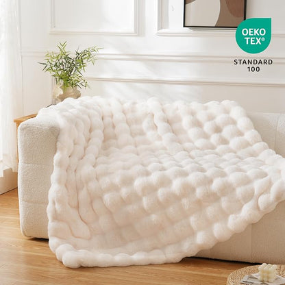 BENVWE Faux Fur Throw Blanket for Couch Bed - Image 2