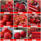 Oil Based Food Coloring for Chocolate - 50ml Red Upgraded Edible Oil Based Food Dye for Cake Decorating, Baking, Candy Melts, Cookie, Icing Frosting, Fondant, Meringues - 1.69 Fl.Oz Bottles