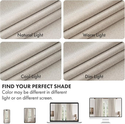 MIULEE 100% Blackout Linen Curtains - Image 7
