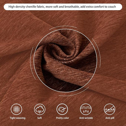 DREAMINGO Sofa Covers Washable Thick Chenille Couch Cover - Image 4