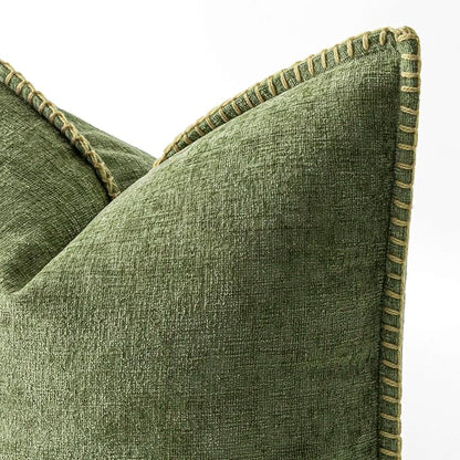 MIULEE Decorative Couch Throw Pillow Covers 18x18 Inch Sage Green 2 Pack | - Image 2