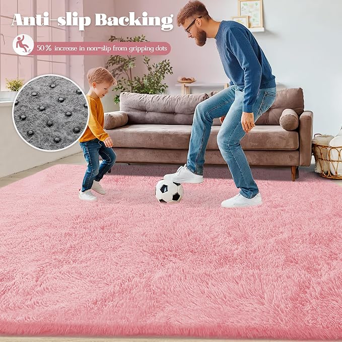 2x6 Runner Rug for Bedroom: Fluffy Shag Soft Washable Rugs Small Fuzzy Plush - Image 6