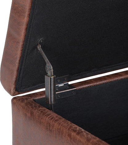 SIMPLIHOME Owen Coffee Table Storage Ottoman - Image 7