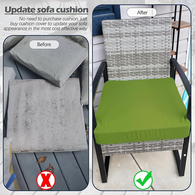 Sqodok Outdoor Cushion Covers 18x18 inch, Wicker Chair - Image 8