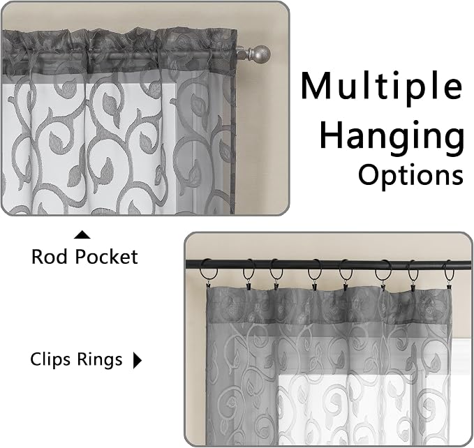 Furman Extra Long Sheer Curtains 96 inches Long - Image 4