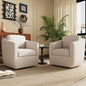 COLAMY 360° Swivel Accent Chair Set of 2 No-Sag Foam & Sturdy Metal Base by COLAMYHOME