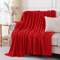 Christmas Red Throw Blanket for Couch Sofa 60"x80" Striped Design | Fleece by Unknown
