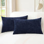 CaliTime Decorative Couch Throw Pillow Covers 20 X 12 Inches Navy Blue | Pack by CaliTime