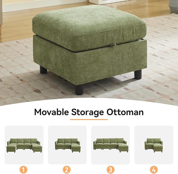 WUTUTUEE 58”Modular Sectional Loveseat Sofa, Modern Love Seat 2 Seater Sofa - Image 7