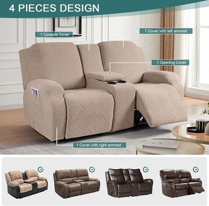 Ruaozz Stretch Loveseat Recliner Covers - Image 4