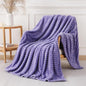 Lavender Throw Blanket for Couch Sofa 60x80 inches Striped Design | Fleece by Unknown