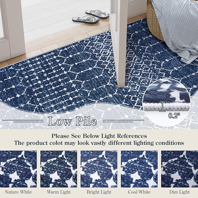 Lahome Moroccan Living Room Rug 9x12 Non-Slip Washable Ultra-Thin Soft Large - Image 3