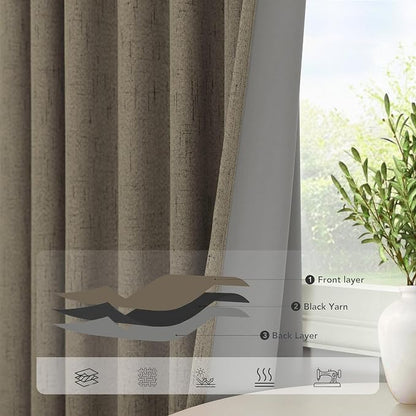 Brown Room Darkening Curtains 96 Inch Long - Image 5
